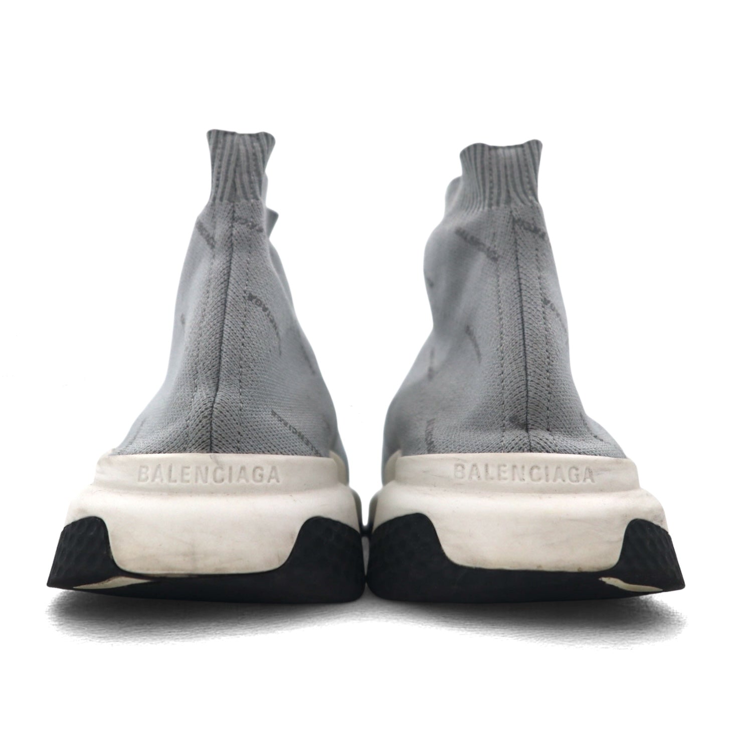 BALENCIAGA Speed Trainer Riflettenti Sneakers 27cm Grigio Calzino 512527