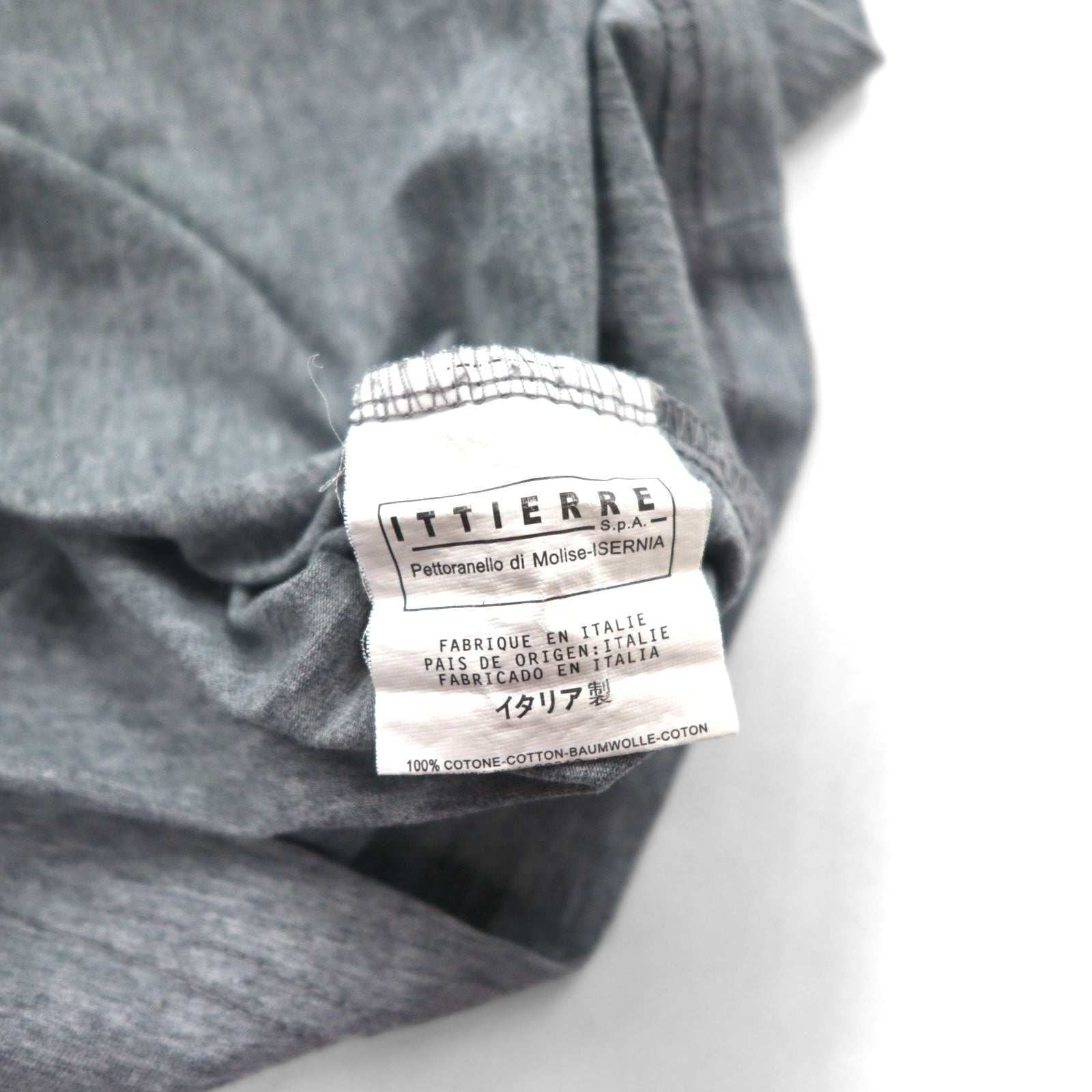 HERMES T-shirt con stampa fotografica, taglia XL, grigio, in cotone, made in Italy, ALINE