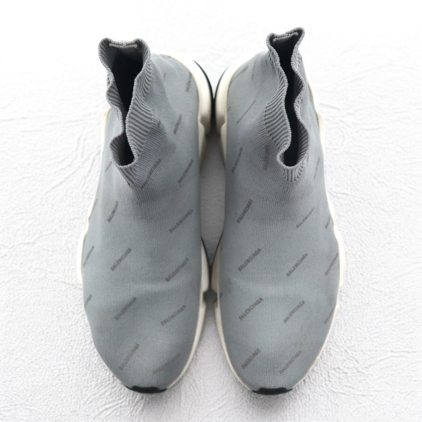 BALENCIAGA Speed Trainer Riflettenti Sneakers 27cm Grigio Calzino 512527