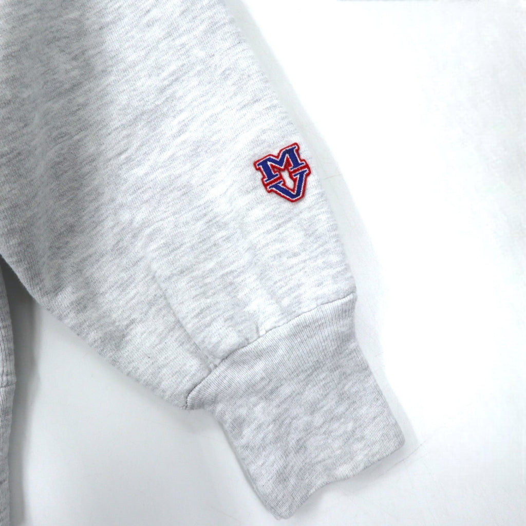 MV SPORT Made in USA anni '90 PRO WEAVE Reverse Weave Felpa con ricamo college XL Grigio Cotone Interno felpato NOTRE DAME logo ad arco