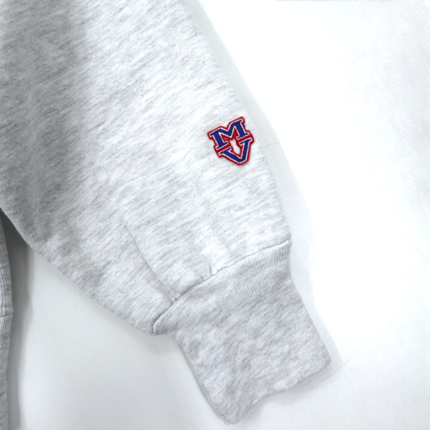 MV SPORT Made in USA anni '90 PRO WEAVE Reverse Weave Felpa con ricamo college XL Grigio Cotone Interno felpato NOTRE DAME logo ad arco
