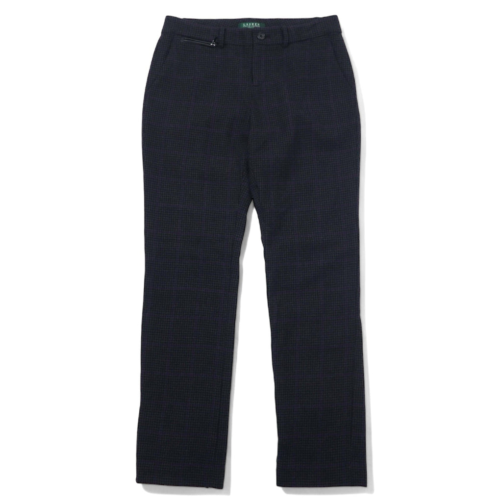 LAUREN RALPH LAUREN Pantaloni a sigaretta anni '90 L grigi Principe di Galles lana