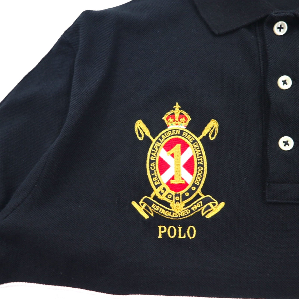 POLO RALPH LAUREN Polo ricamata Big Pony M Nero Rosso Piquet Stemma Toppa