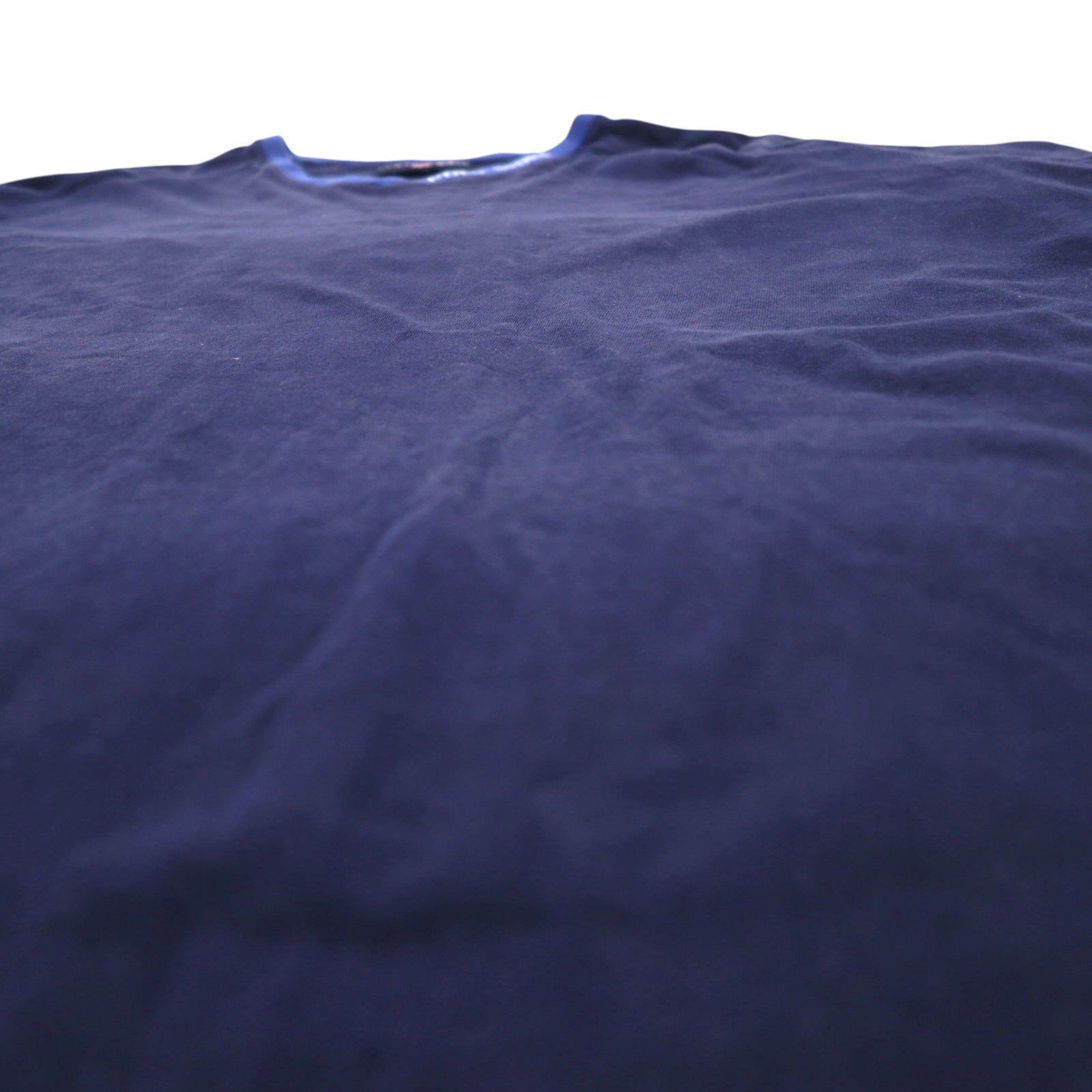 POLO SPORT RALPH LAUREN T-shirt scollo a V sbiadita anni '90 XXL Cotone Blu Navy Oversize