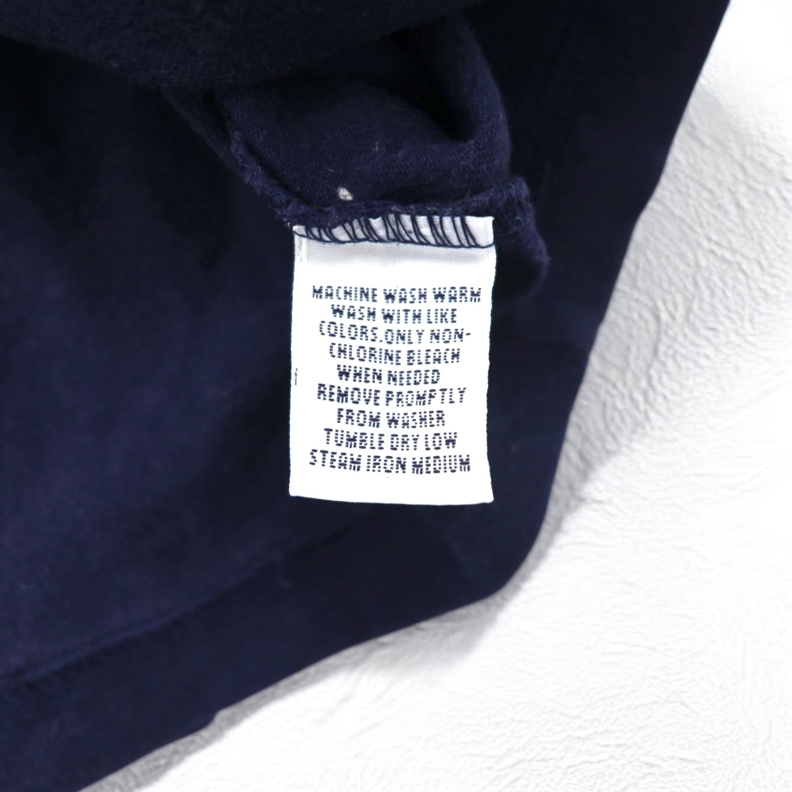 POLO SPORT RALPH LAUREN T-shirt scollo a V sbiadita anni '90 XXL Cotone Blu Navy Oversize
