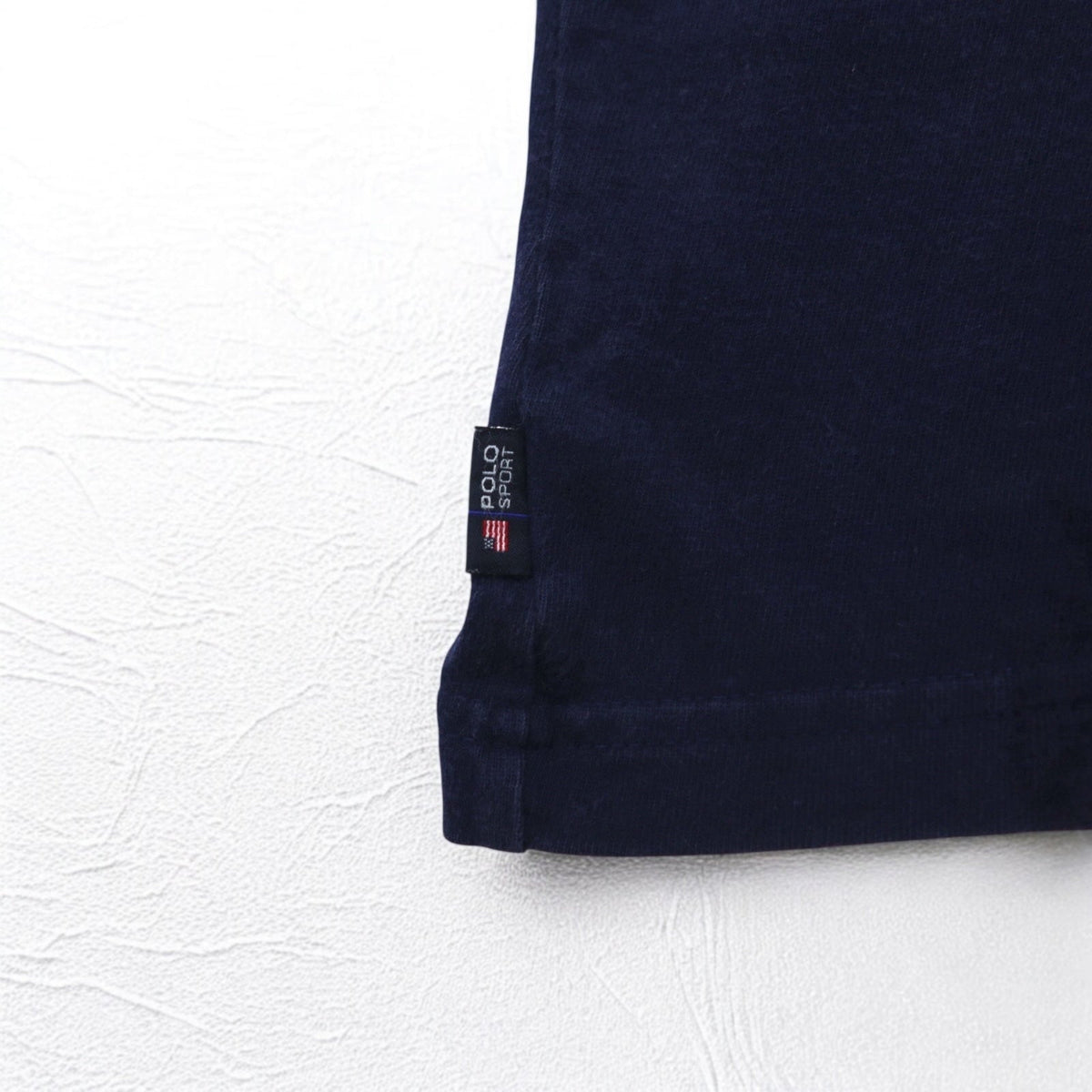 POLO SPORT RALPH LAUREN T-shirt scollo a V sbiadita anni '90 XXL Cotone Blu Navy Oversize