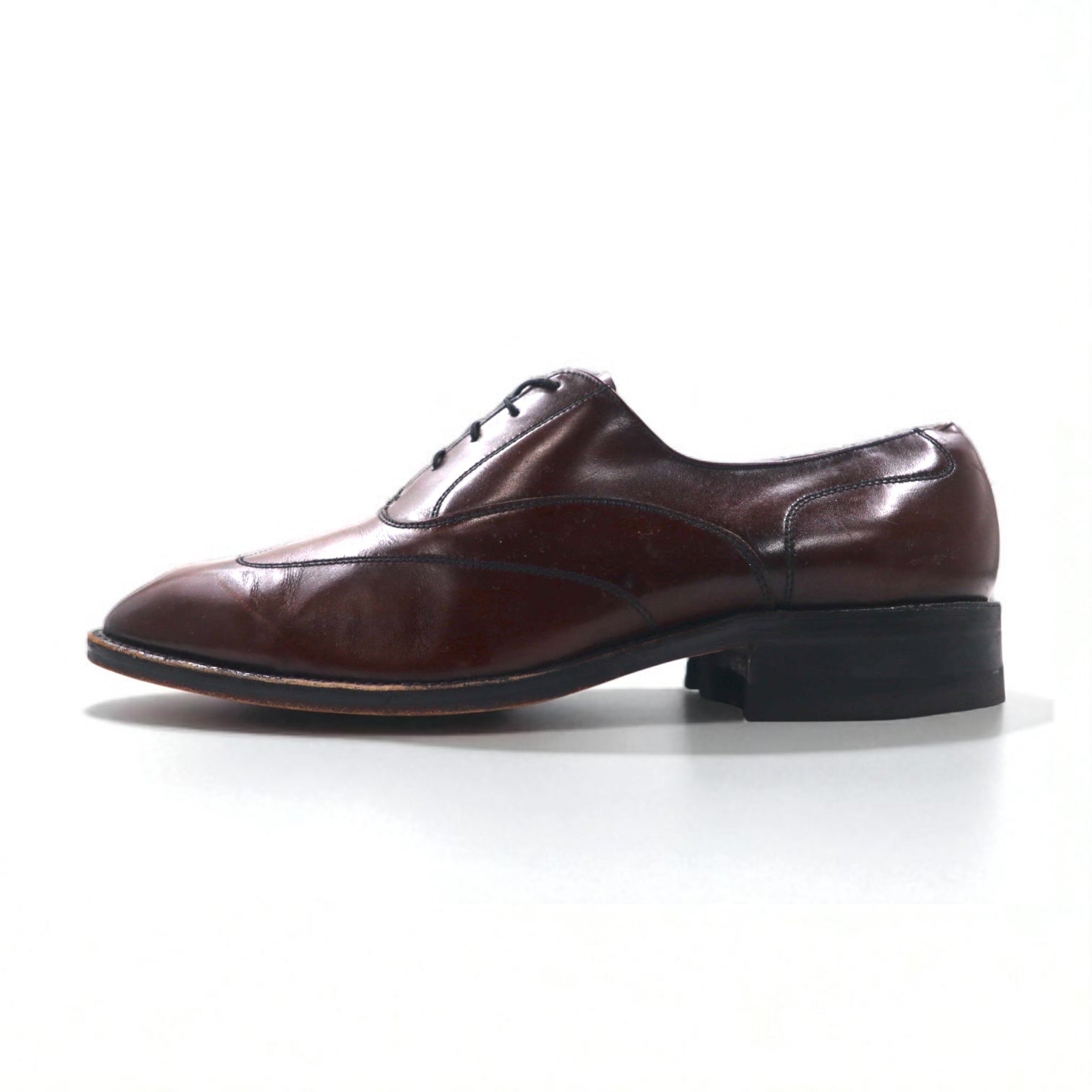 Scarpe eleganti stringate Sears EASY FLEX wingtip, Made in USA, 27 cm, pelle marrone