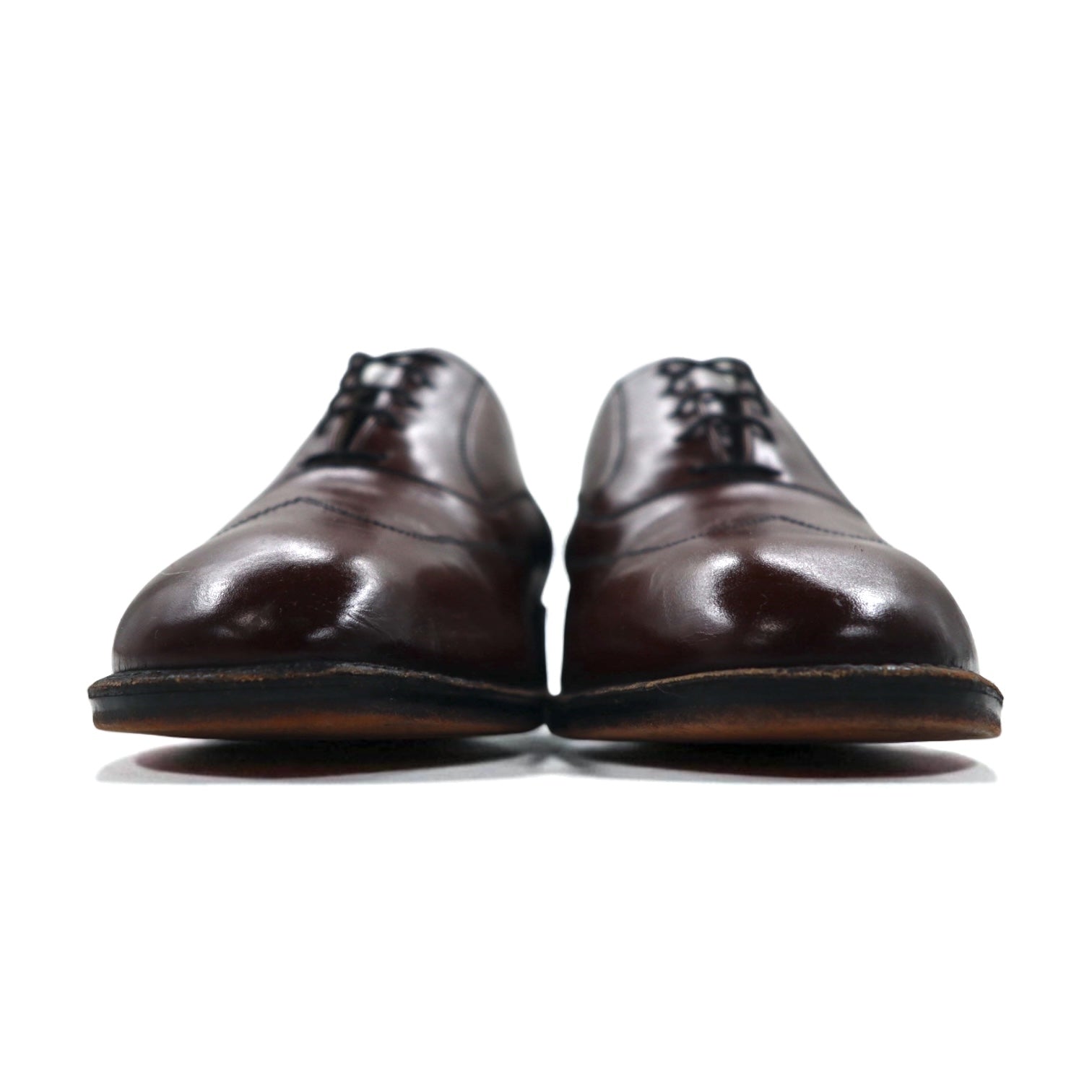 Scarpe eleganti stringate Sears EASY FLEX wingtip, Made in USA, 27 cm, pelle marrone