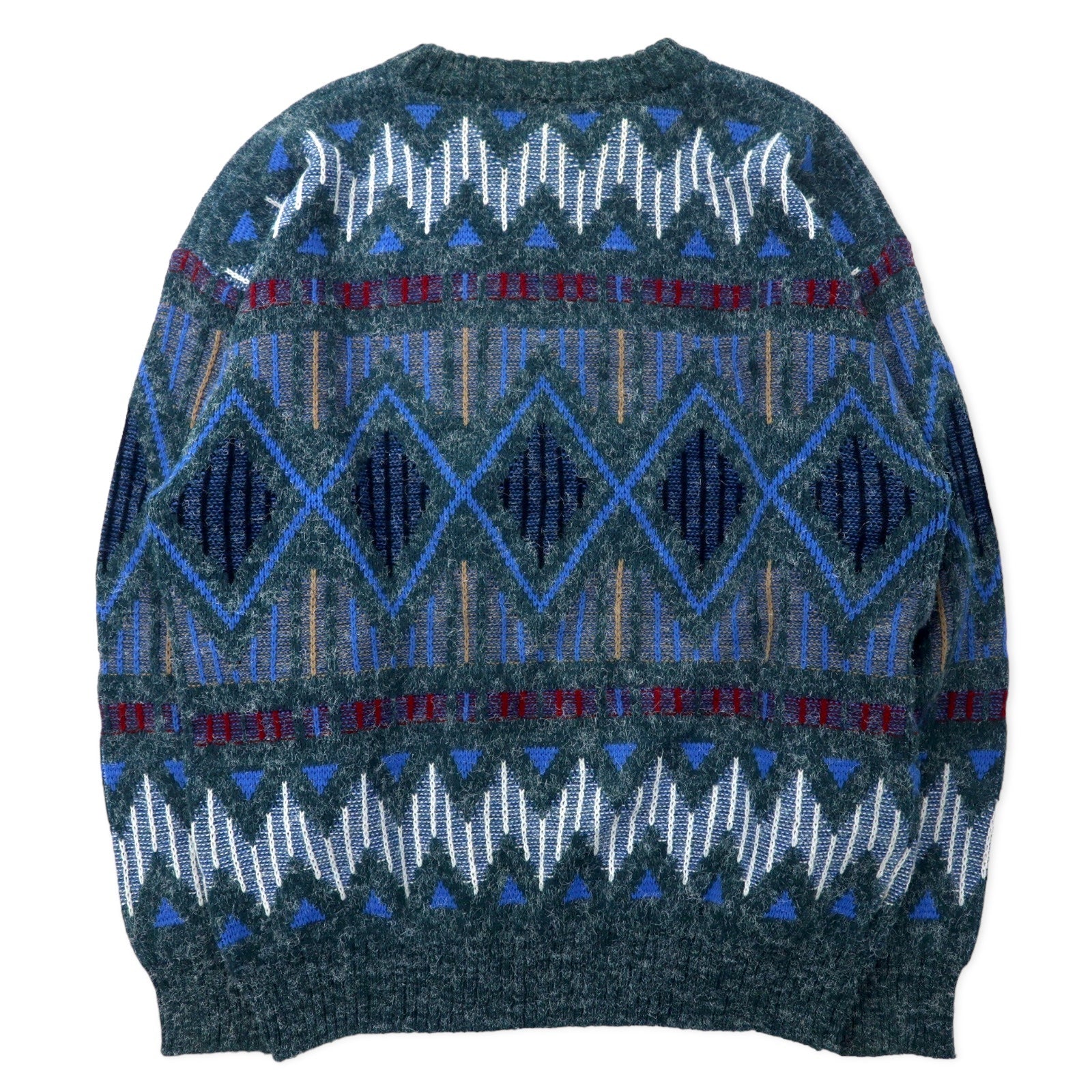 SANTANA Anni '90 Maglione a fantasia L Grigio Acrilico