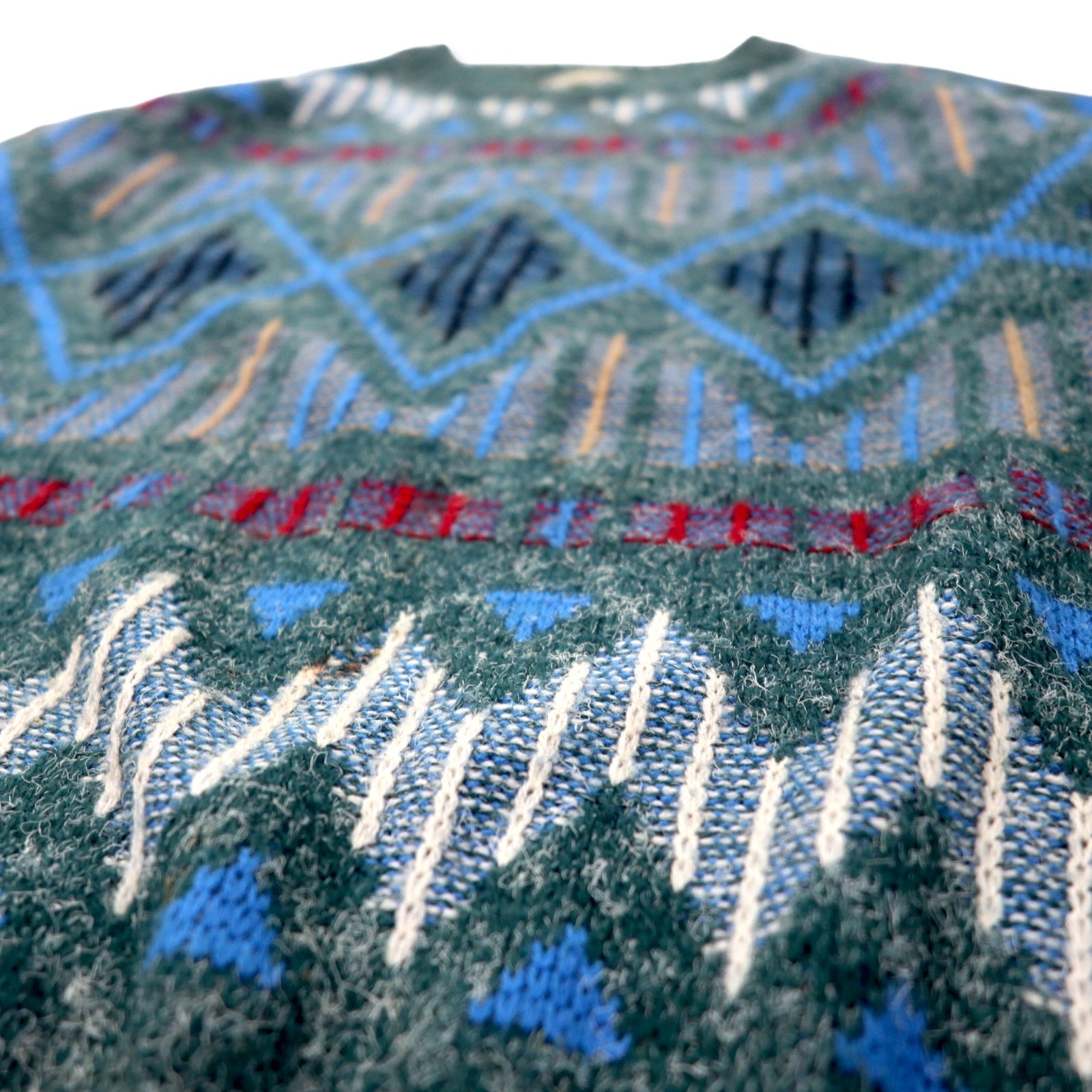 SANTANA Anni '90 Maglione a fantasia L Grigio Acrilico