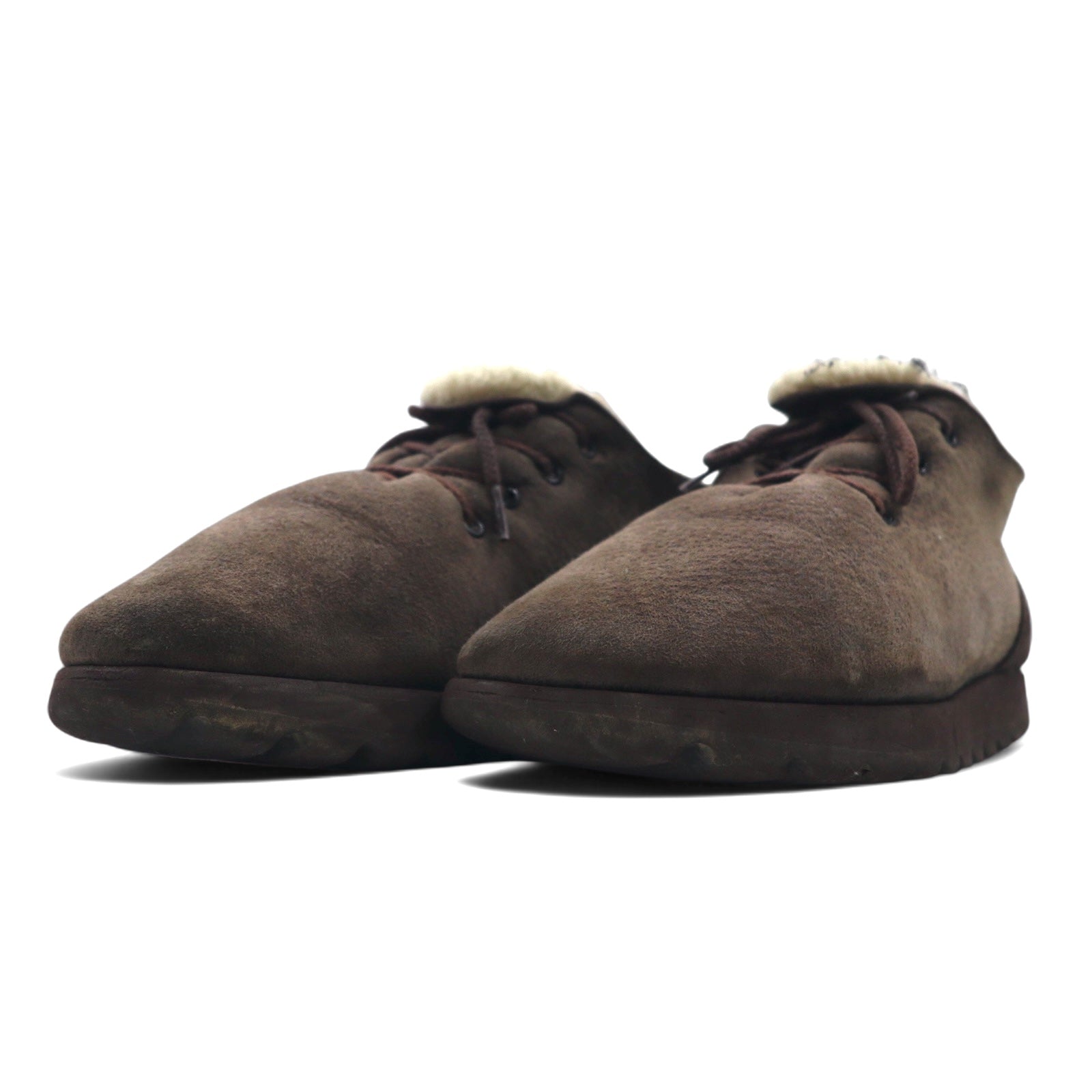 Hender Scheme Scarpe Stringate in Montone 27-27.5cm Marrone Mouton Lace Foderate in Pelliccia di Montone, Pelle