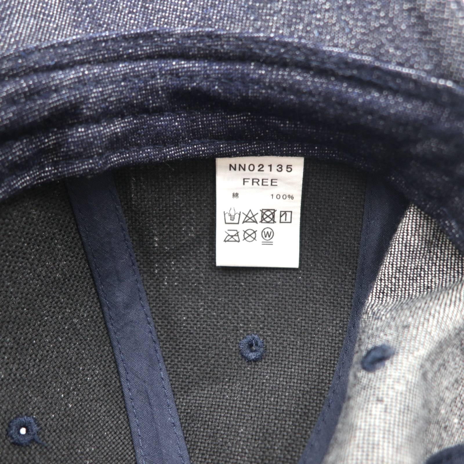 THE NORTH FACE Cappellino Indigo Denim con logo TNF FREE, blu, cotone NN02135