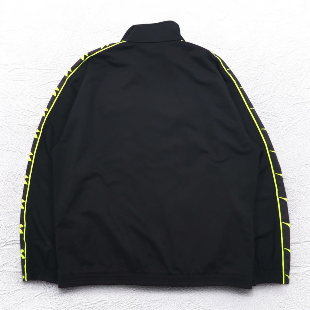 DIADORA 90年代 トラックジャケット ジャージ XL ブラック ロゴ テープ サイドライン
