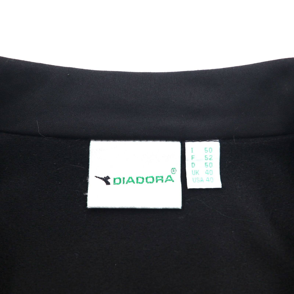 DIADORA 90年代 トラックジャケット ジャージ XL ブラック ロゴ テープ サイドライン