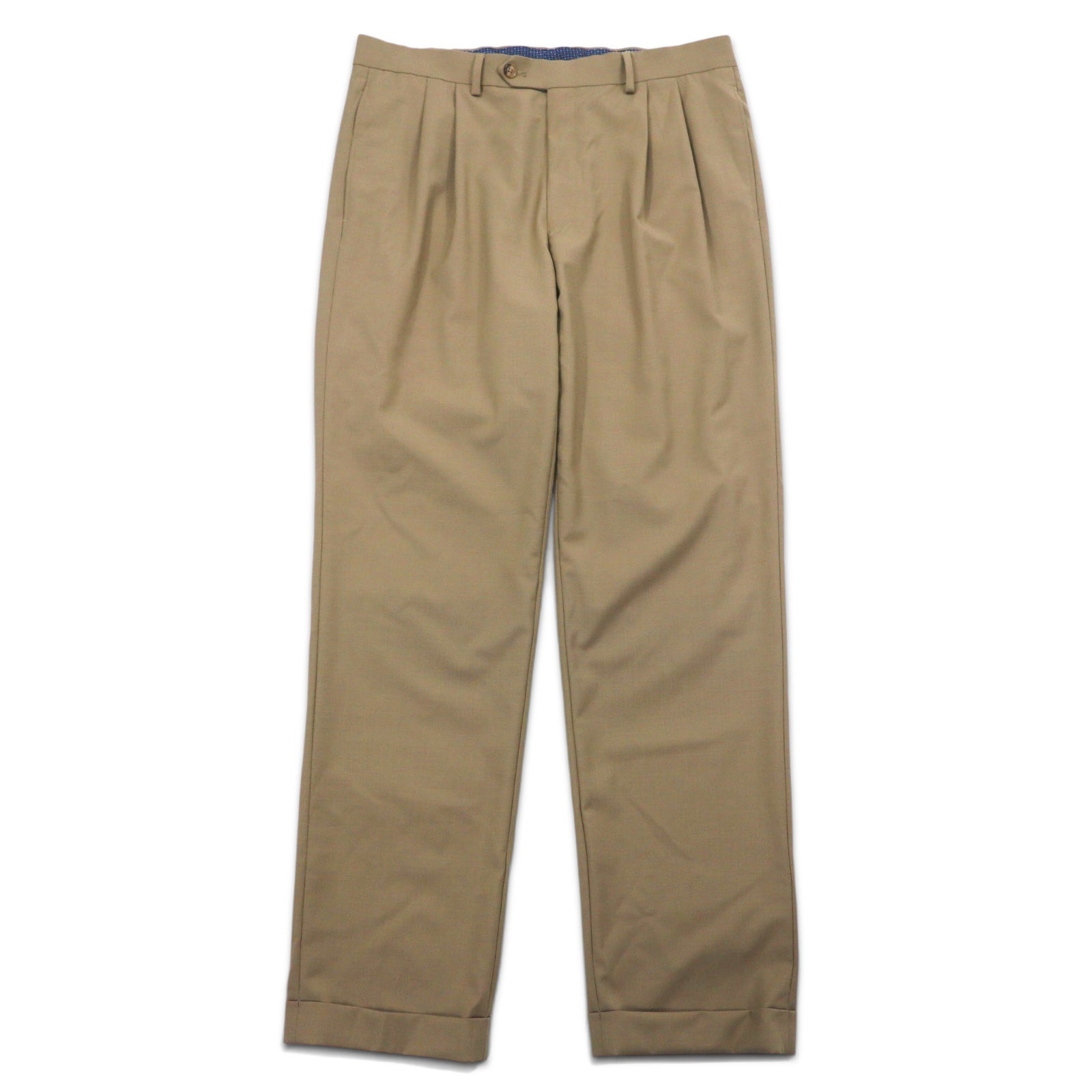 LAUREN RALPH LAUREN Pantaloni a pieghe 34 beige lana HIGH PERFORMANCE WOOL