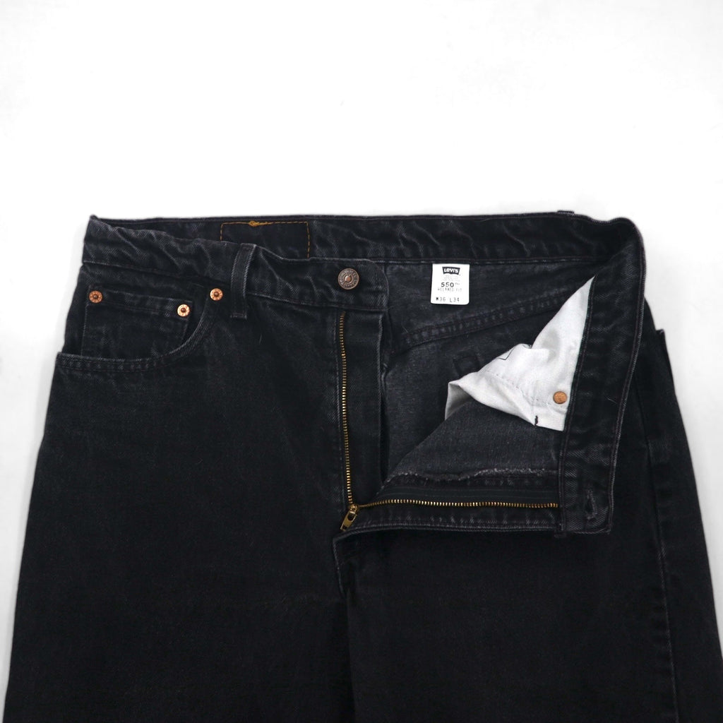 Levi's 90年代 USA製 550 バギー テーパード デニムパンツ ジーンズ L ブラック RELAXED FIT 550-0260