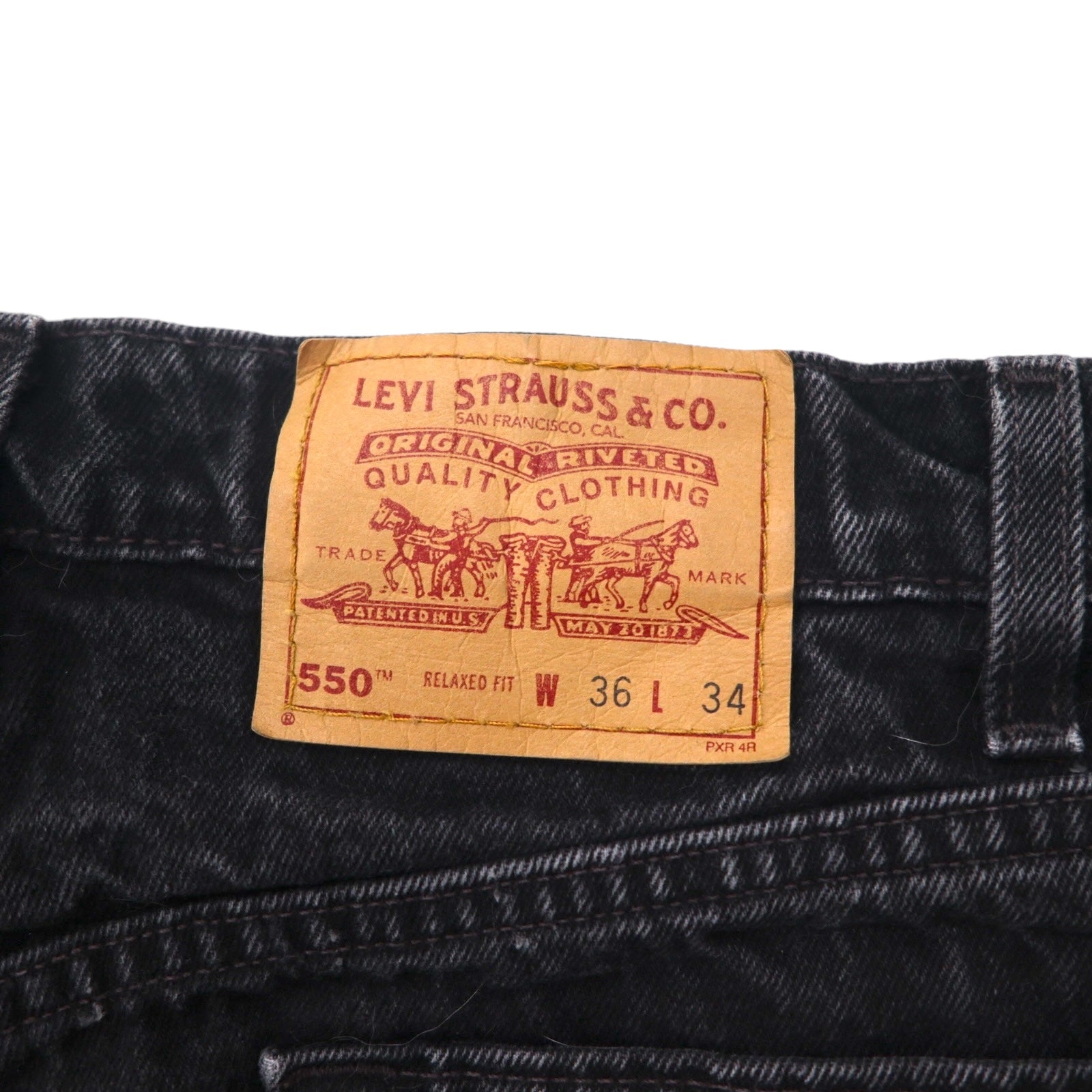 Levi's 90年代 USA製 550 バギー テーパード デニムパンツ ジーンズ L ブラック RELAXED FIT 550-0260
