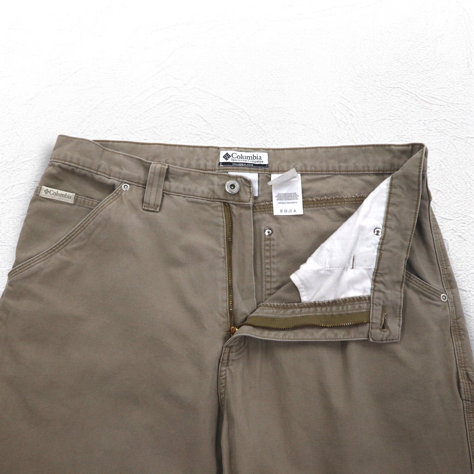 Columbia Canvas Hiking Cargo Pants Pantaloni da carpentiere cargo L Beige AM8275