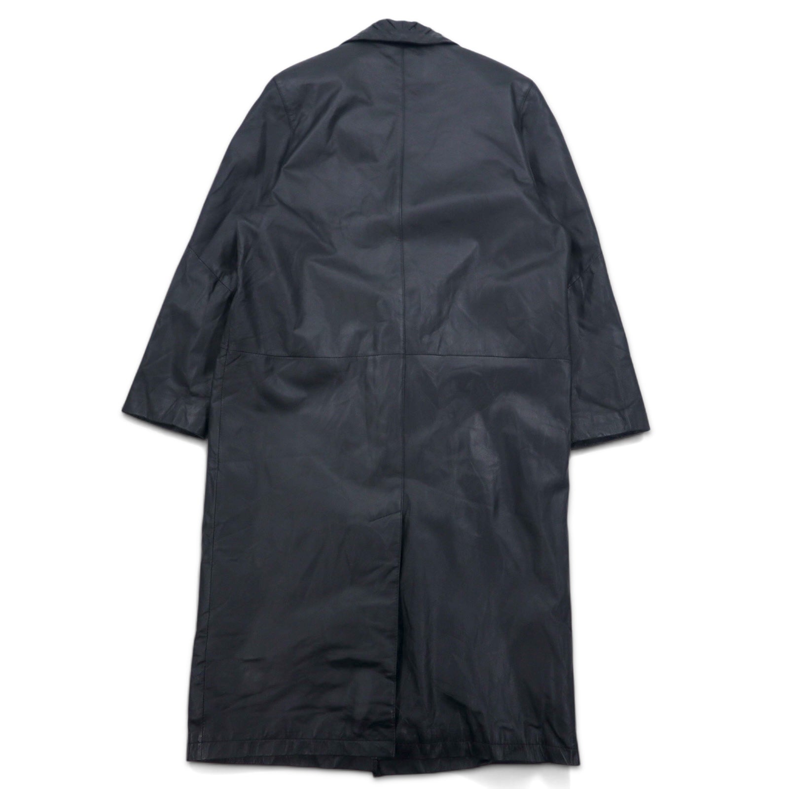 Anni '90 GLOBAL IDENTITY G-III LEATHER Chesterfield in pelle M Nero Pelle Fodera Paisley