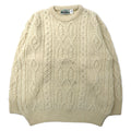 ARANCRAFTS Maglione Aran Fisherman's in lana, XL, bianco, fatto in Irlanda