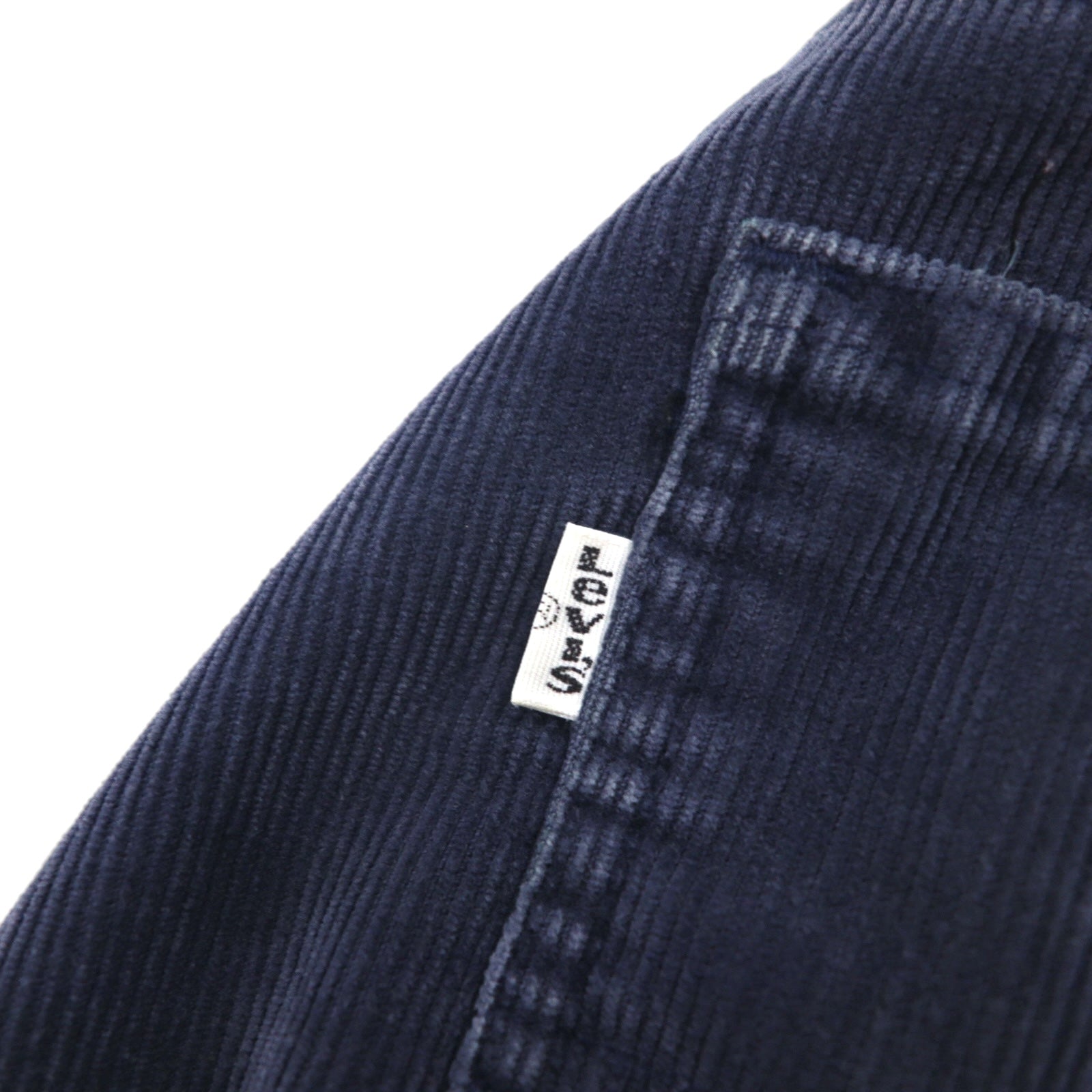 Levi's 80年代 USA製 517 ブーツカット コーデュロイ チノパンツ L ネイビー 1517 42TALON ボタン裏513 白タブ