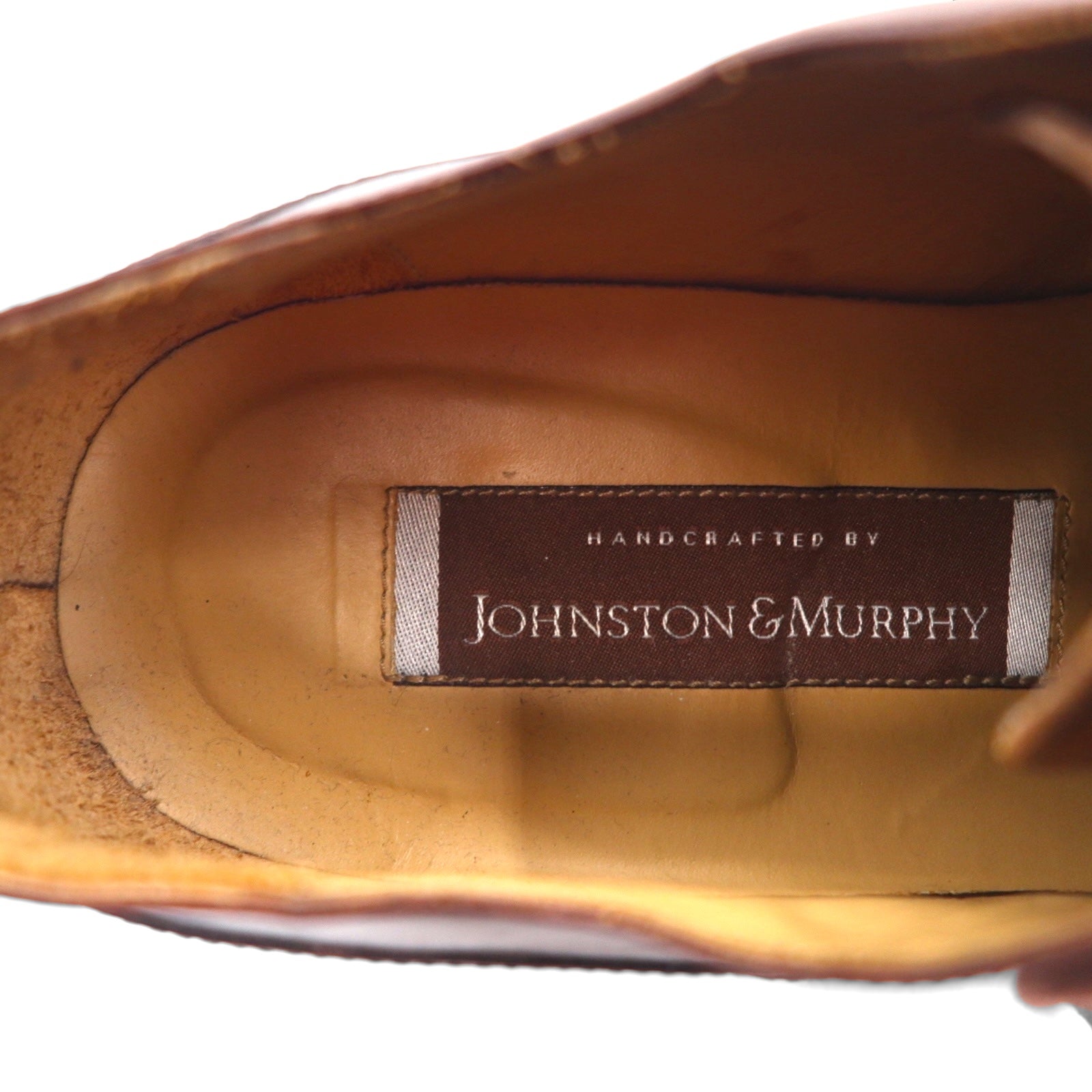 JOHNSTON & MURPHY Made in Italy SCARPE ELETTI artigianali derby punta liscia 28cm Marrone Pelle 15-1528