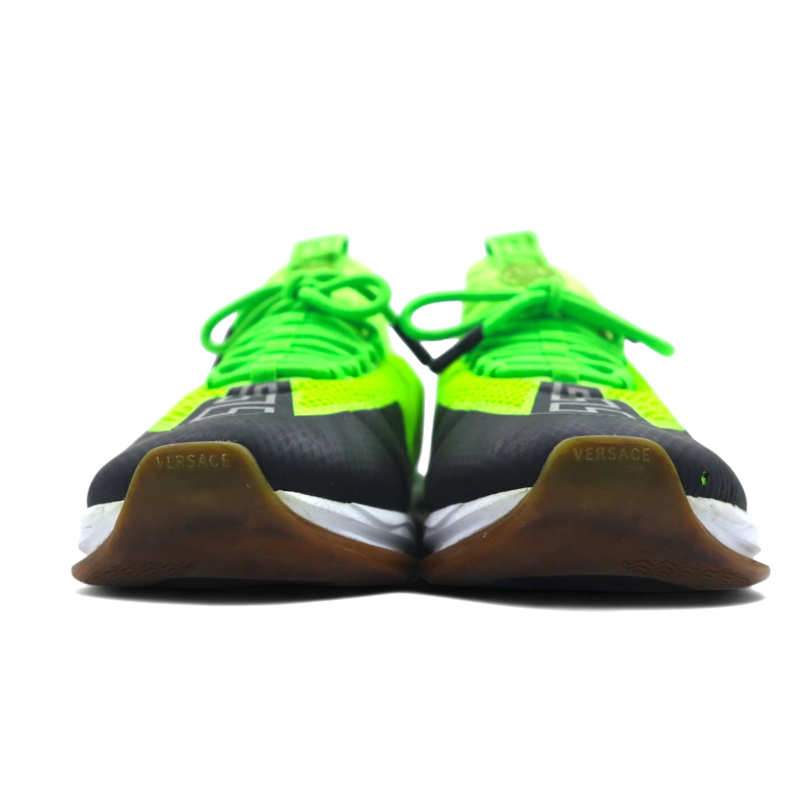 VERSACE Sneakers Chain Reaction 29 cm Verdi in mesh, Prodotto in Italia