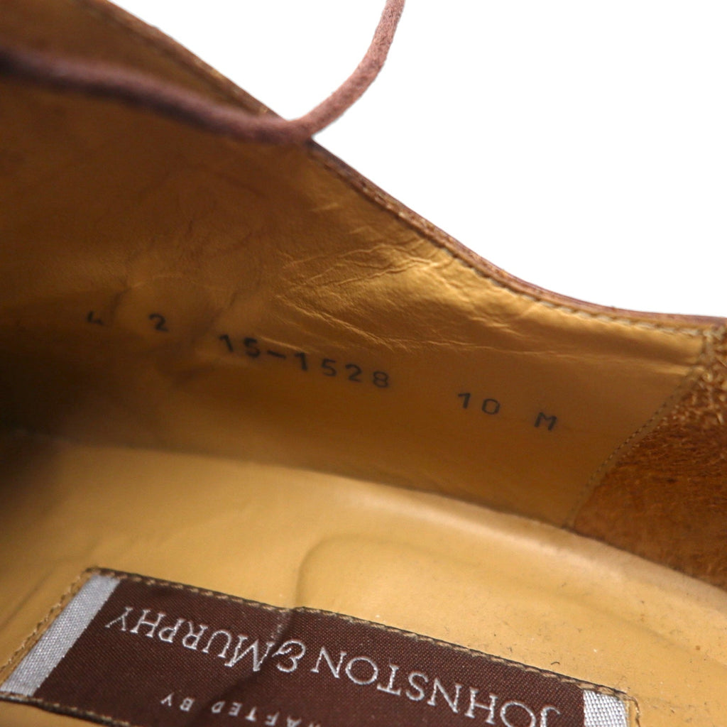 JOHNSTON & MURPHY Made in Italy SCARPE ELETTI artigianali derby punta liscia 28cm Marrone Pelle 15-1528