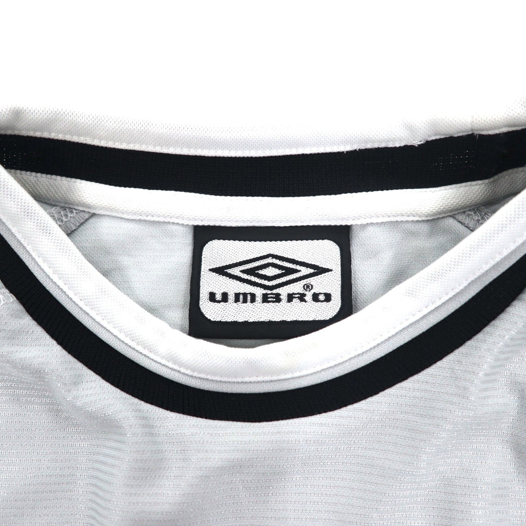 UMBRO Anni 2000 Maglia da Calcio T-shirt XL Grigio Poliestere Logo ricamato