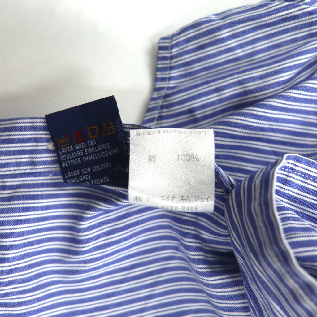 TOMMY HILFIGER anni '90 camicia button-down oversize L blu a righe cotone