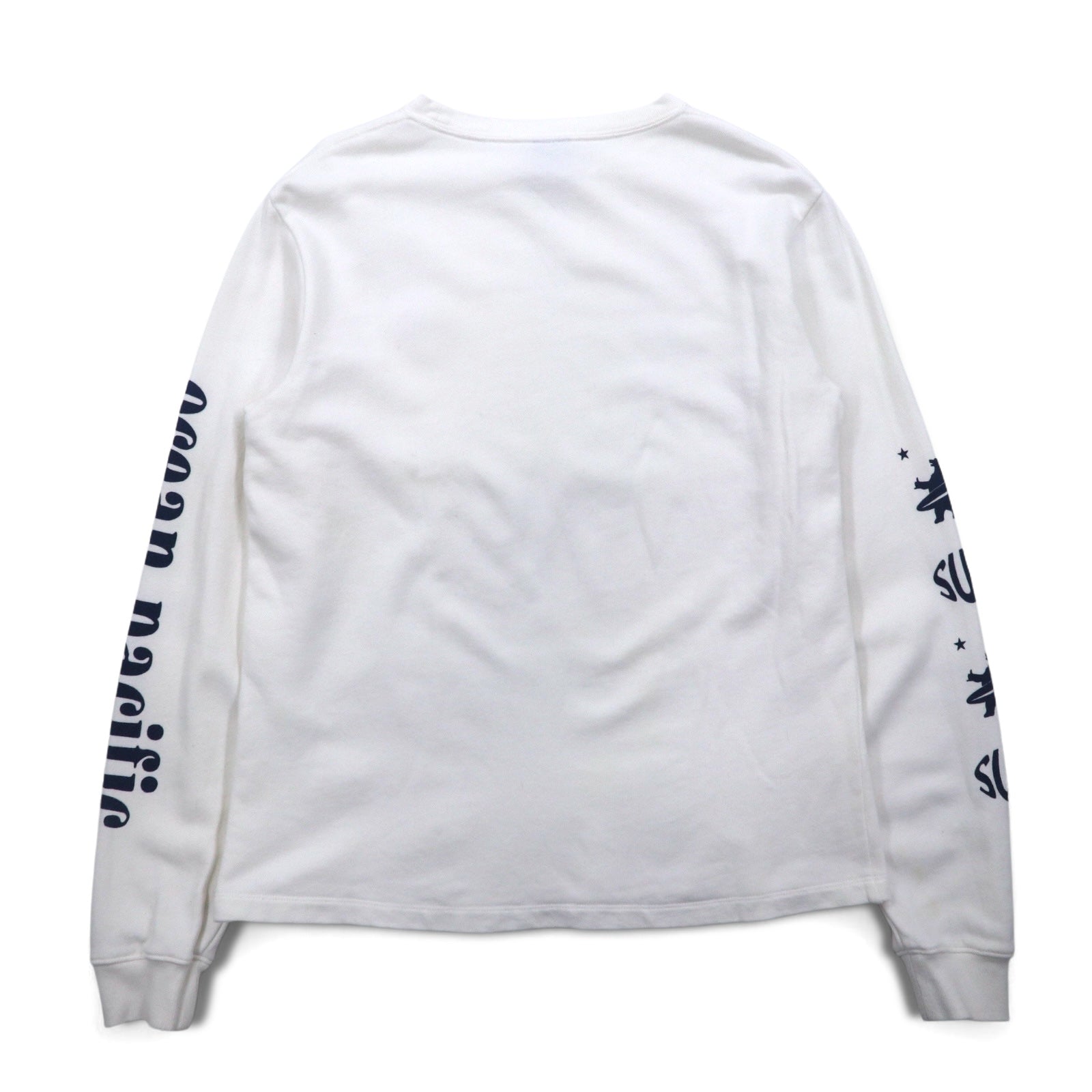 Ocean Pacific T-shirt a maniche lunghe M bianco cotone stampa sulle maniche