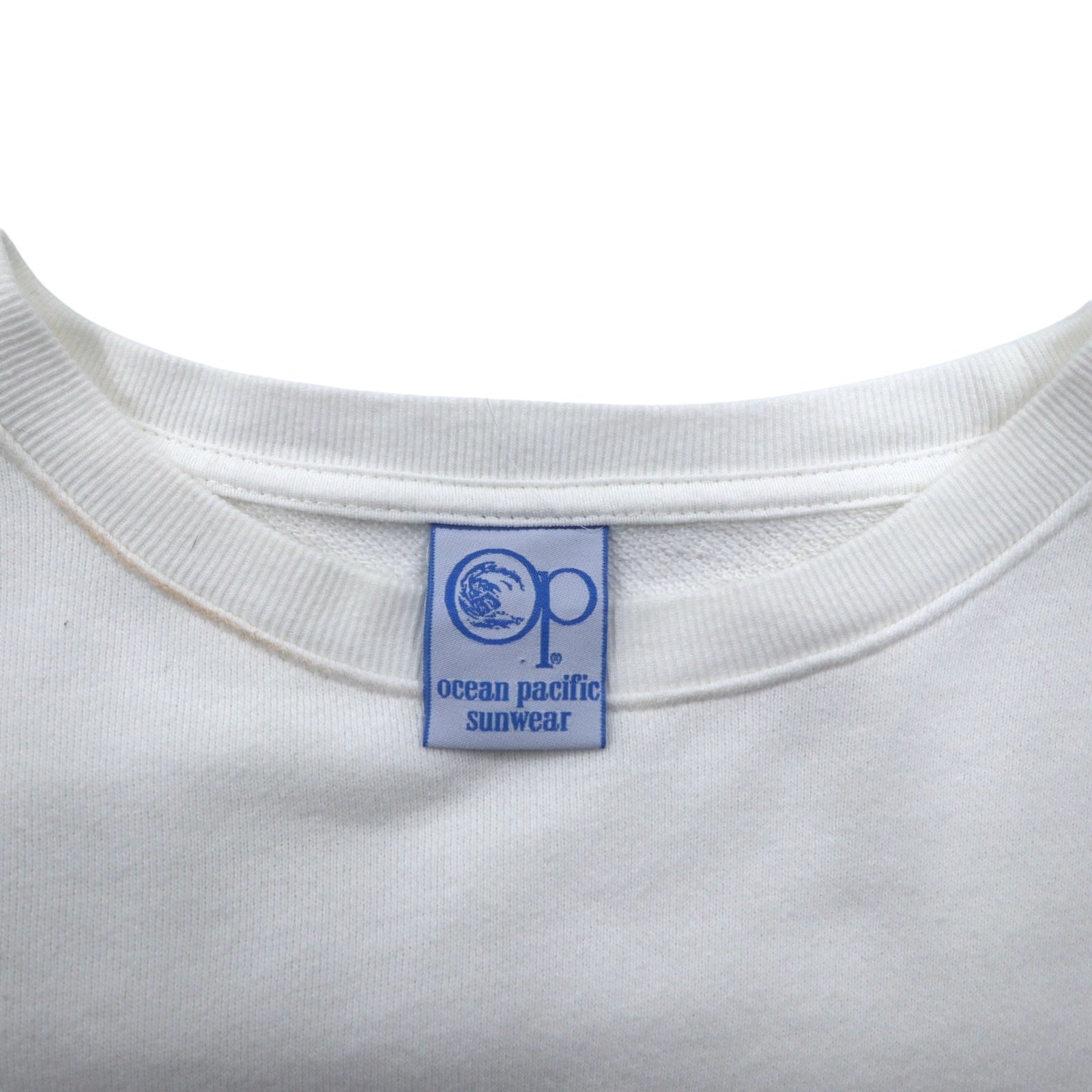 Ocean Pacific T-shirt a maniche lunghe M bianco cotone stampa sulle maniche