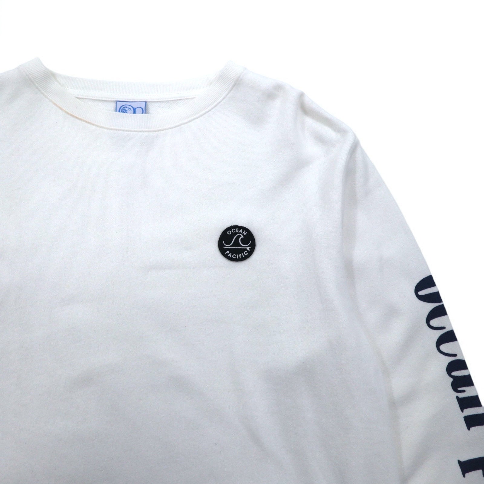 Ocean Pacific T-shirt a maniche lunghe M bianco cotone stampa sulle maniche