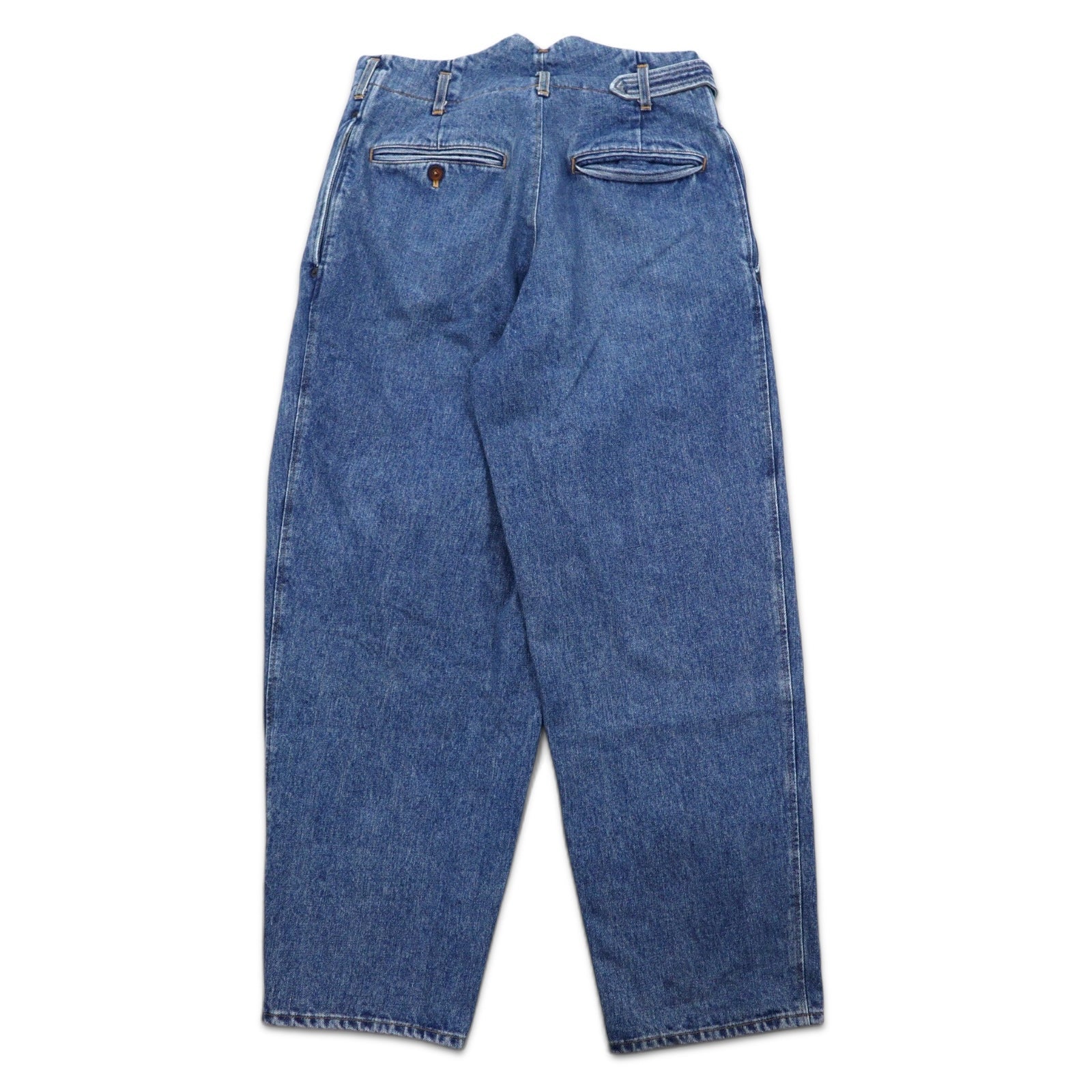 KHOKI Pantaloni a portafoglio 22AW Wrap Trousers Pantaloni in denim 1 Blu Cotone Prodotto in Giappone 22sw-p-05