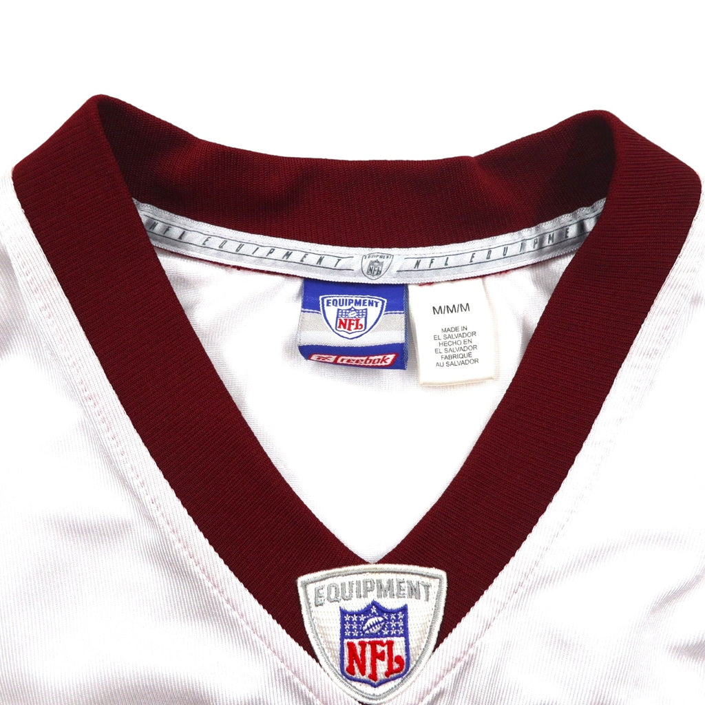 Maglia da gioco Reebok, taglia M, colore bianco, 100% poliestere, a rete, con numero, NFL Washington Redskins, uniforme da football