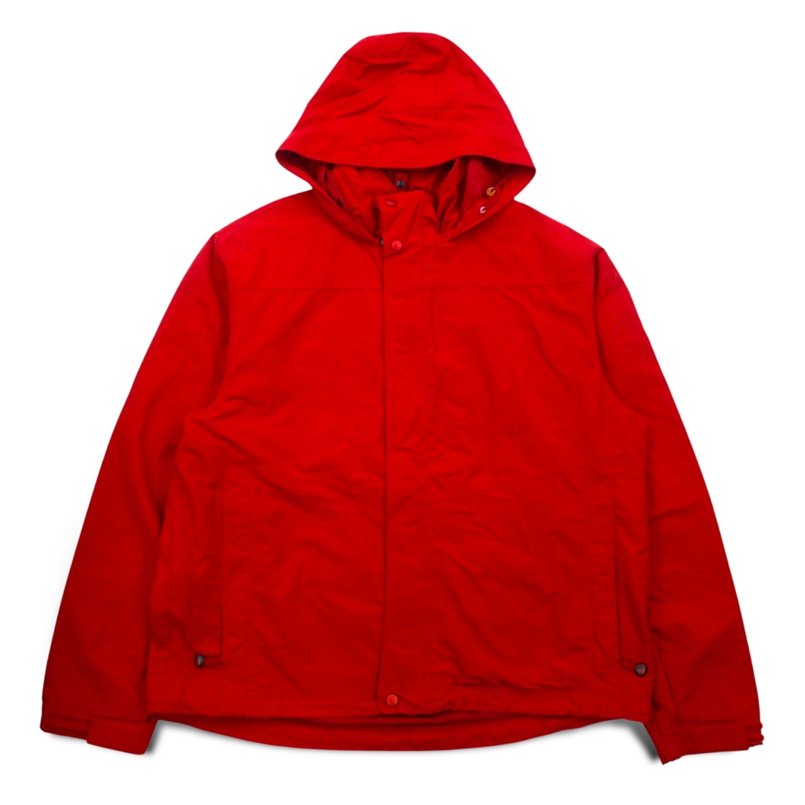 L.L.Bean Mountain Parka anni 2000 L Rosso Nylon Zip-in-Zip Etichetta con montagna BCY9