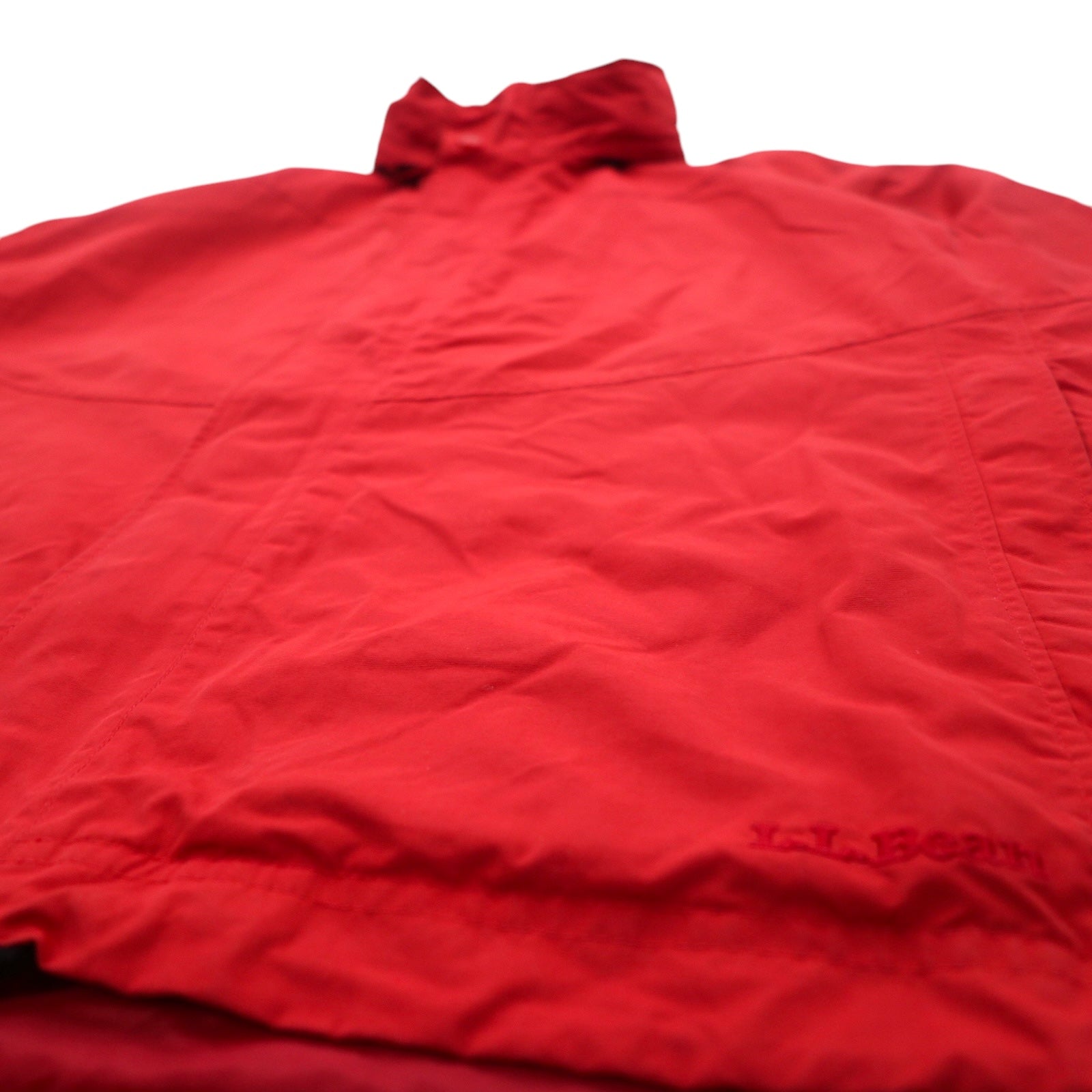 L.L.Bean Mountain Parka anni 2000 L Rosso Nylon Zip-in-Zip Etichetta con montagna BCY9