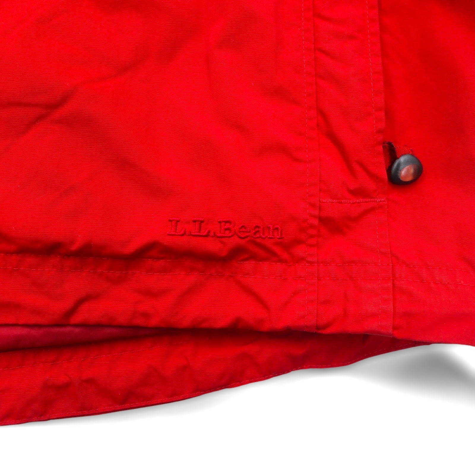 L.L.Bean Mountain Parka anni 2000 L Rosso Nylon Zip-in-Zip Etichetta con montagna BCY9