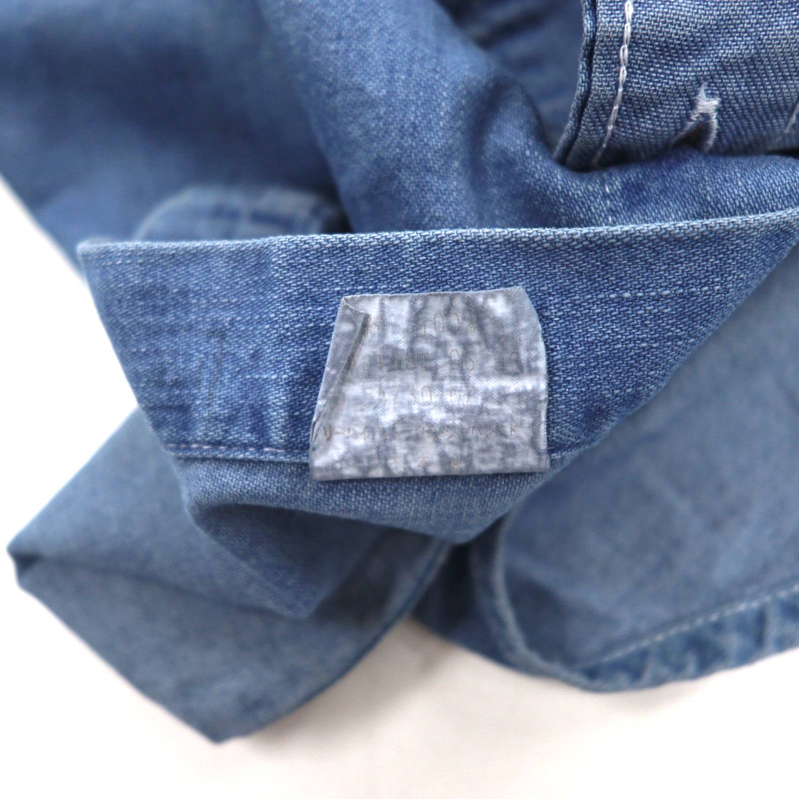 Levi's 90年代 デニム ワークシャツ L インディゴ ブルー コットン 胸ポケット 日本製