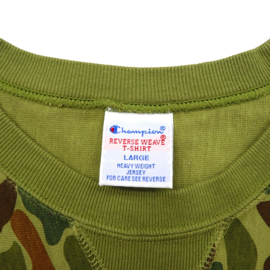 Champion Reverse Weave T-shirt L kaki mimetico cotone SANDIEGO logo ad arco