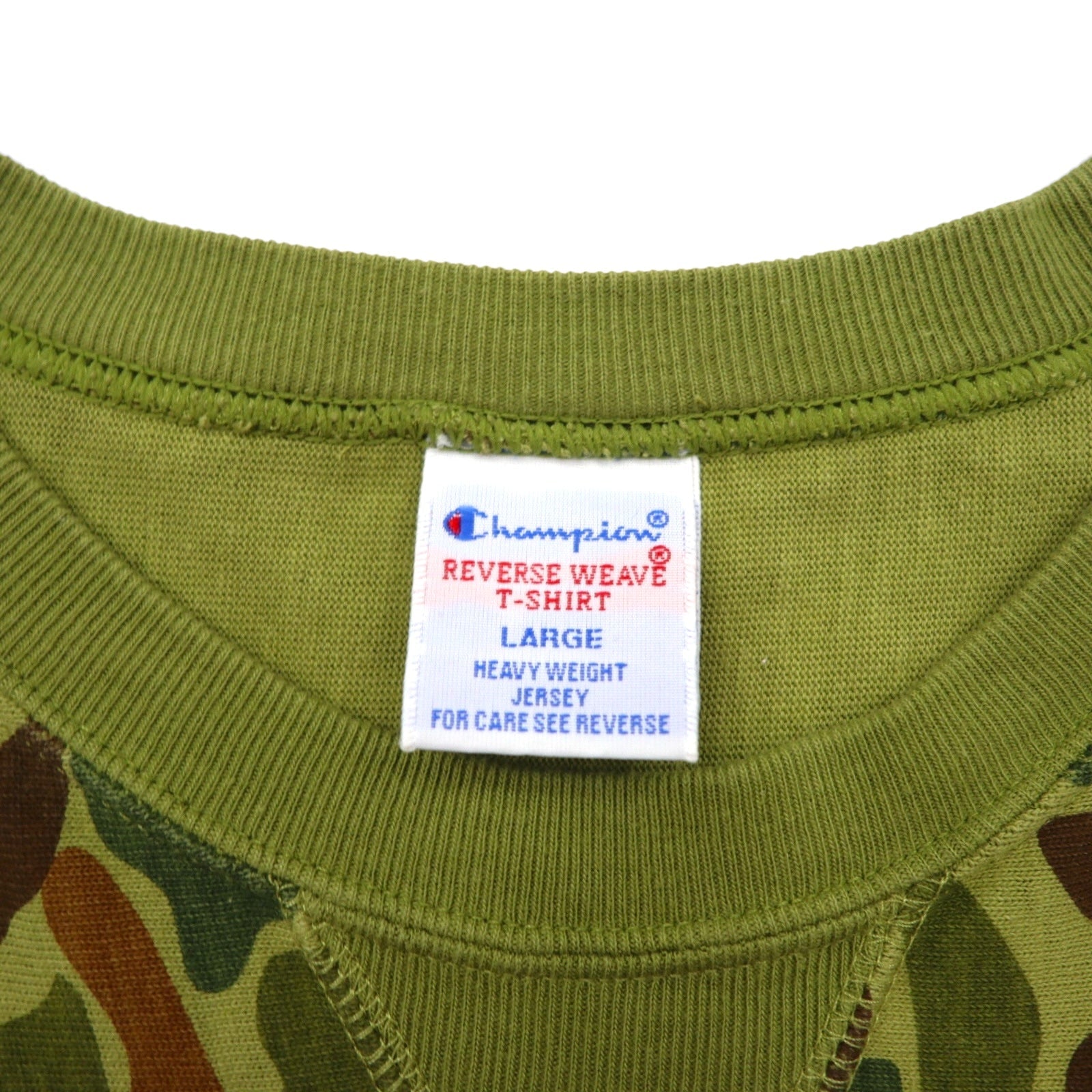 Champion Reverse Weave T-shirt L kaki mimetico cotone SANDIEGO logo ad arco