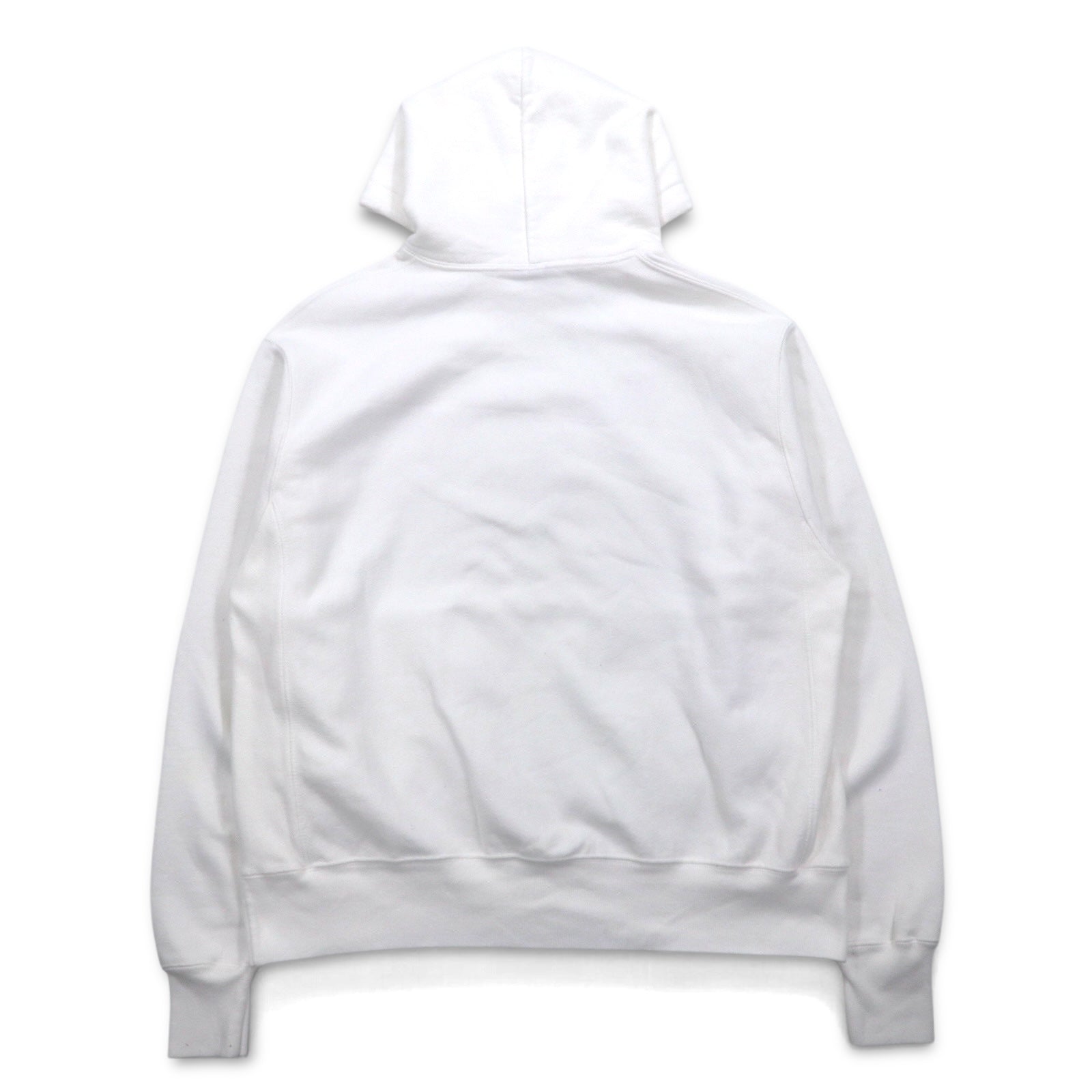 Champion Reverse Weave Felpa con Cappuccio Pullover 2XL Bianca Cotone Felpata Internamente Aquila Baseball Etichetta Blu Replica Made in Honduras