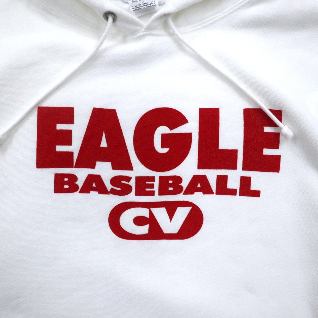 Champion リバースウィーブ REVERSE WEAVE プルオーバーパーカー 2XL ホワイト コットン 裏起毛 EAGLE BASEBALL 青単タグ 復刻 ホンジュラス製