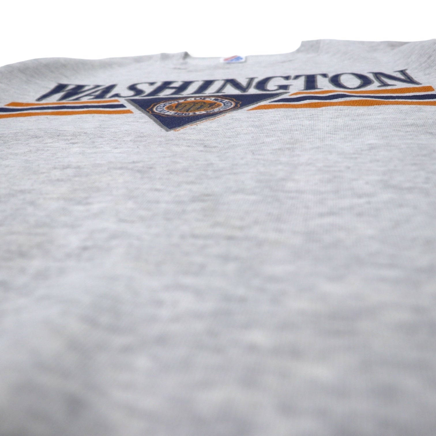 JERZEES USA 90s felpa stampata college XL grigia cotone WASHINGTON