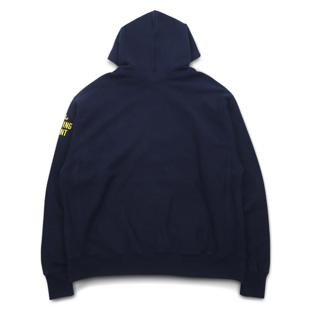 Champion Reverse Weave Felpa con cappuccio pullover 3XL blu navy cotone interno felpato HOUSTON logo ad arco etichetta blu singola riedizione Prodotto in Honduras