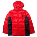 Polo by Ralph Lauren anni '90 Piumino Big Pony M rosso nylon con cappuccio staccabile