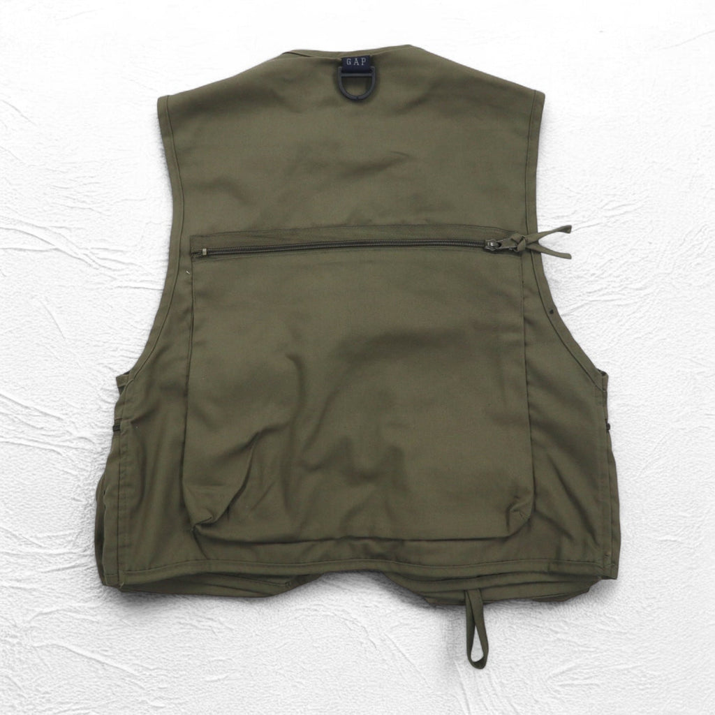 GAP anni '90, gilet da pesca Old Gap, taglia M, color kaki, tasche utility