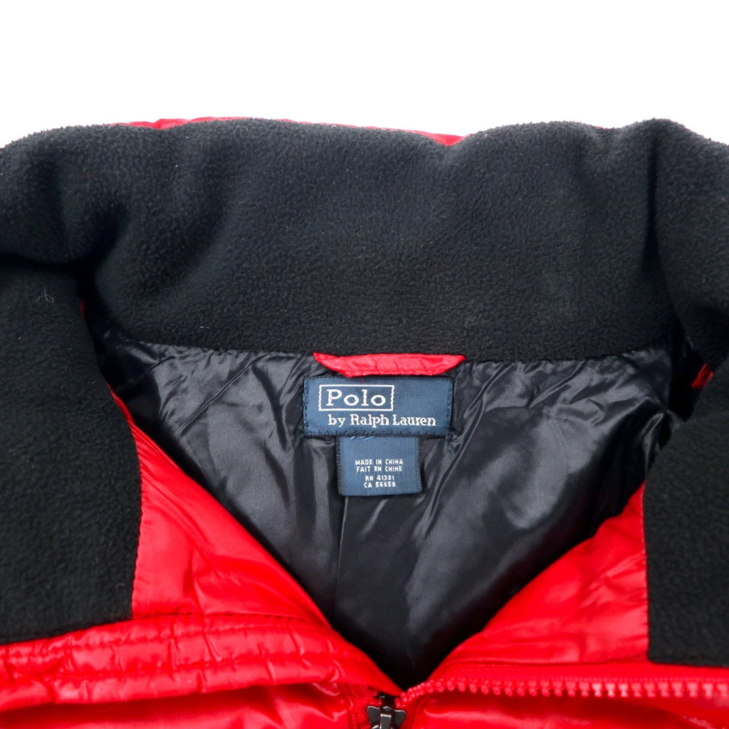 Polo by Ralph Lauren anni '90 Piumino Big Pony M rosso nylon con cappuccio staccabile