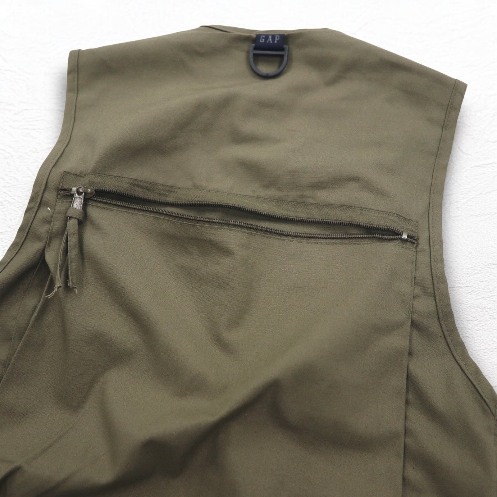 GAP anni '90, gilet da pesca Old Gap, taglia M, color kaki, tasche utility