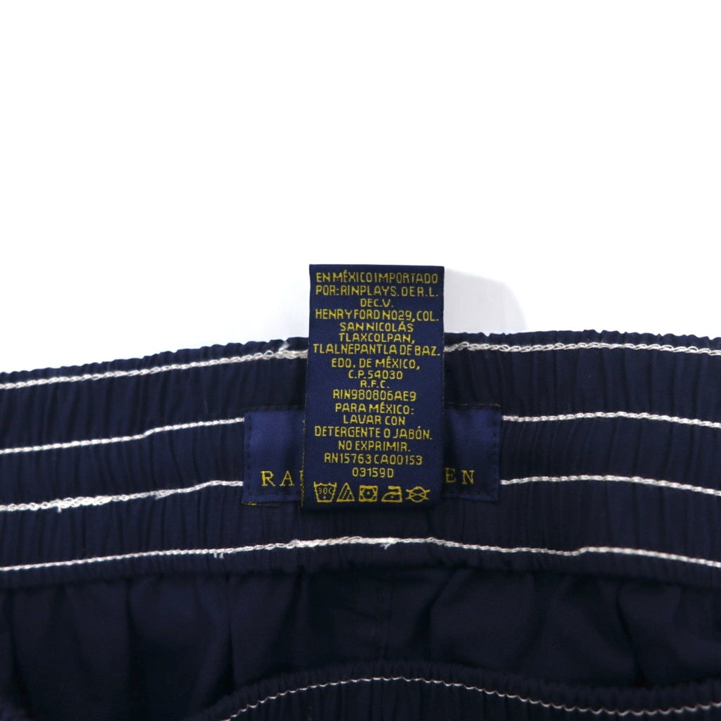 POLO RALPH LAUREN pantaloni easy fit con stampa logo S navy giallo cotone Big Pony